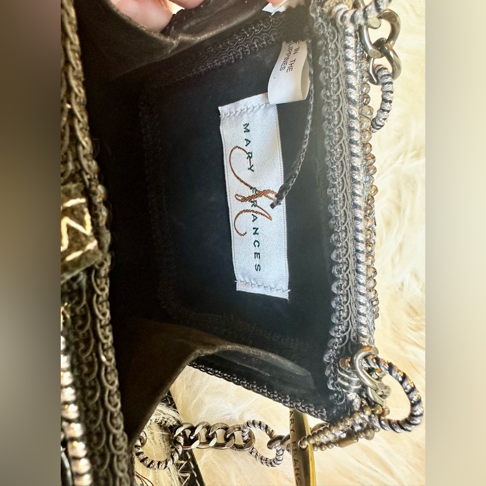 Mary Frances Blue beaded Clutch/Purse - Picture 5 of 11